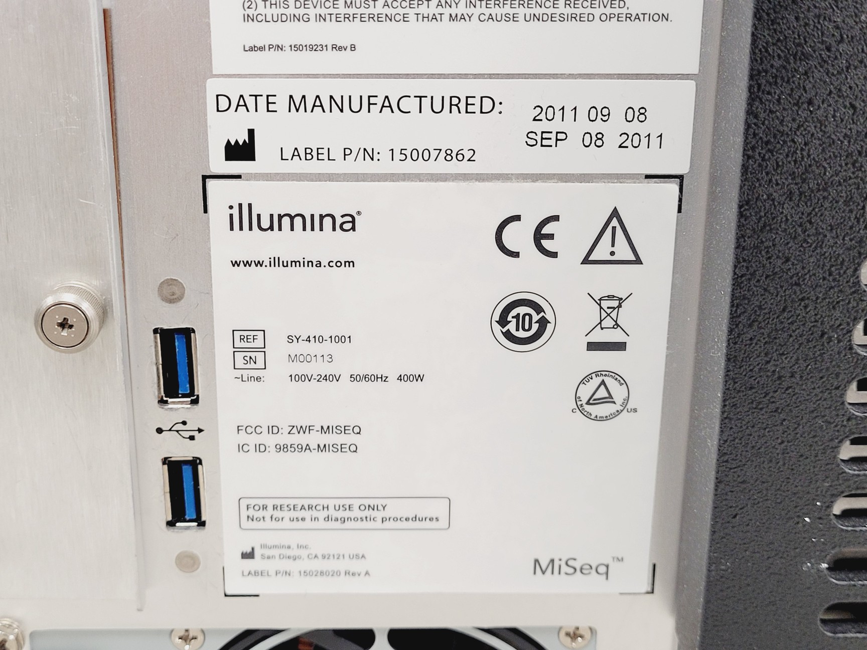 Image of Illumina MiSeq DNA Sequencer System Lab