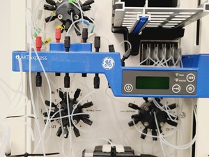 Thumbnail image of GE Healthcare ÄKTAxpress Twin Two Module System FPLC Chromatography Lab