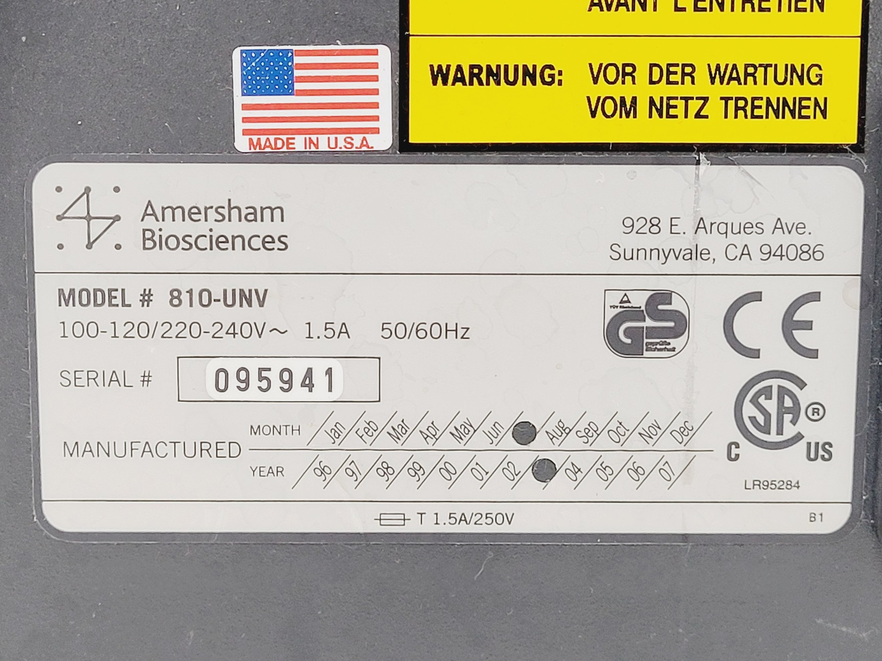 Image of Amersham Biosciences 810-UNV Image Eraser 