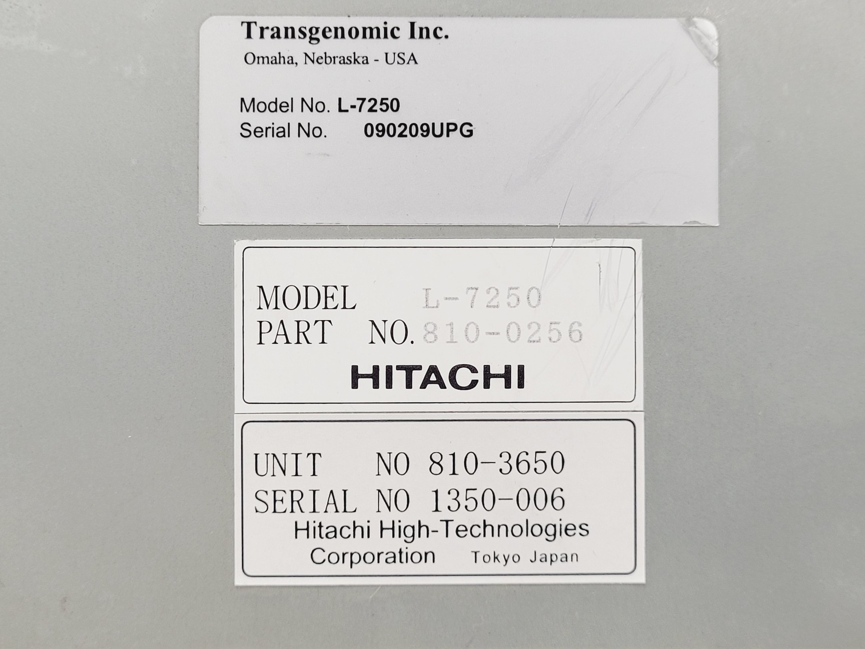 Image of Transgenomic Inc. Hitachi L-7250 HPLC System w/ L-7100 & PCR7250T Peltier Rack