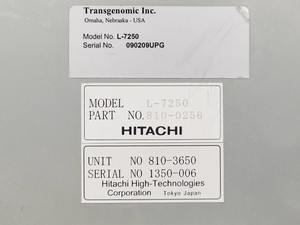 Thumbnail image of Transgenomic Inc. Hitachi L-7250 HPLC System w/ L-7100 & PCR7250T Peltier Rack
