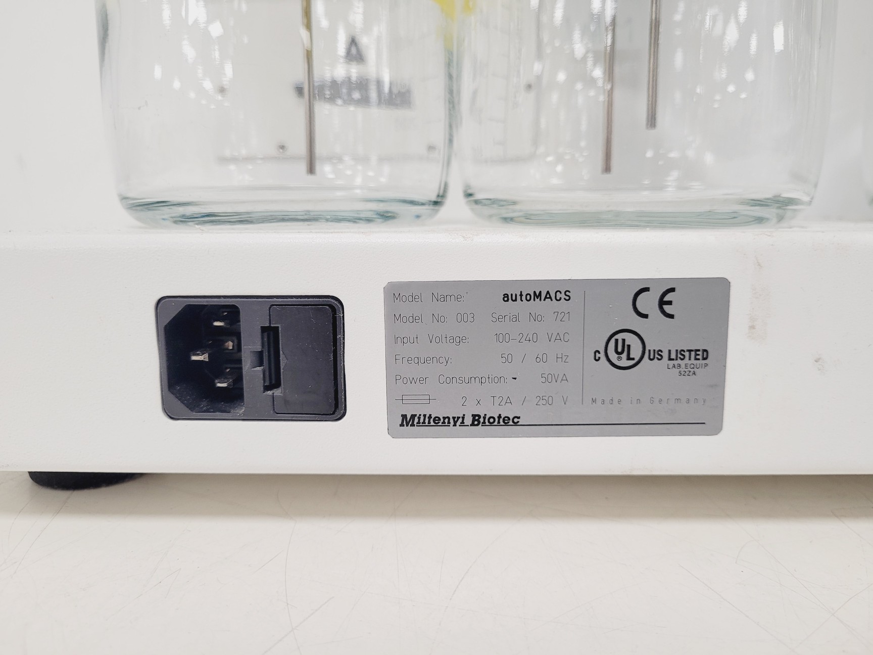 Image of Miltenyi Biotec autoMACS Cell Separator Model 003 with 4 x 1000mL Bottles Lab