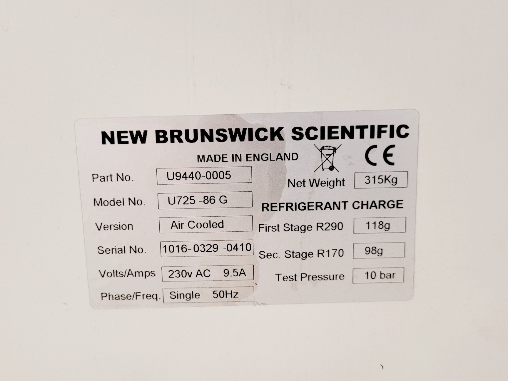 Image of New Brunswick Scientific ULT Freezer Model-U725 -86 G Lab