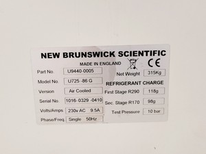 Thumbnail image of New Brunswick Scientific ULT Freezer Model-U725 -86 G Lab