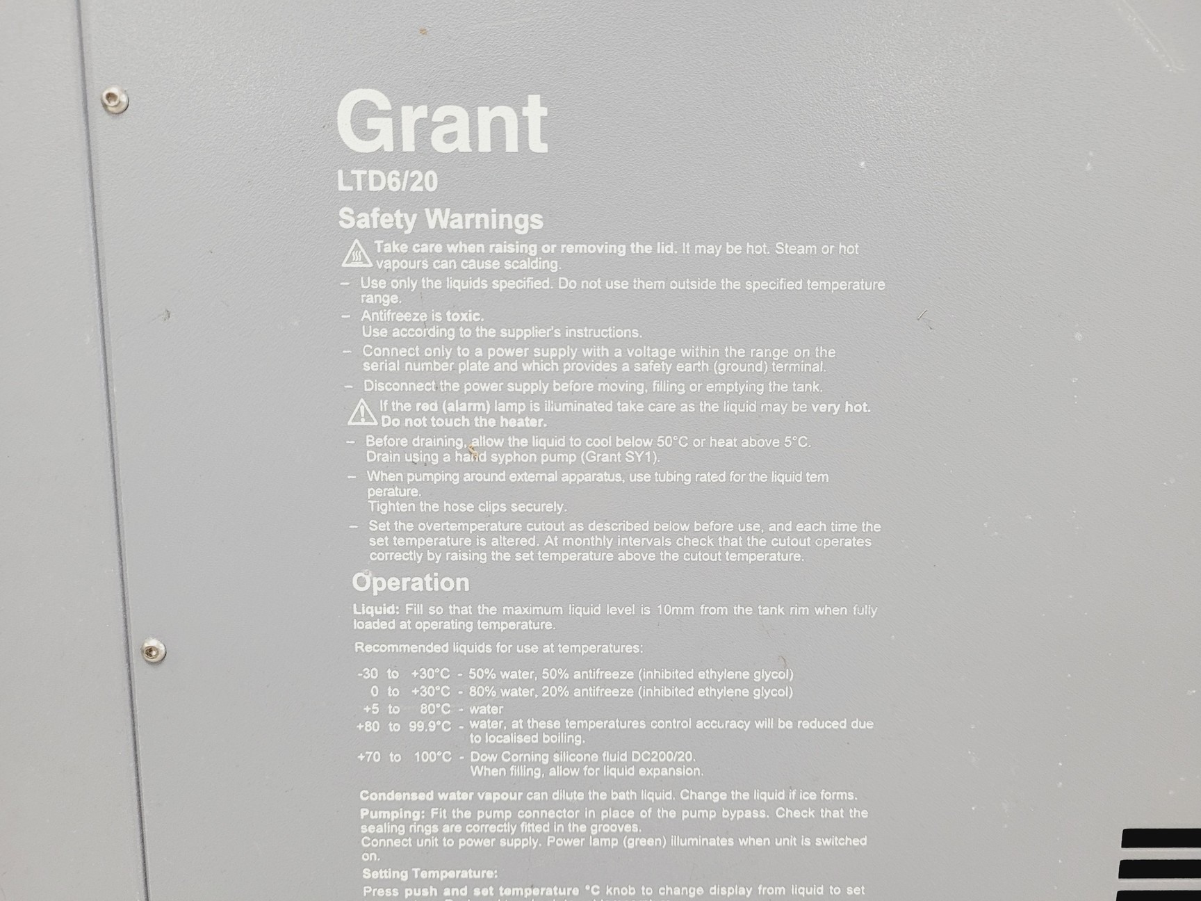 Image of Grant LTD 20G Laboratory Refrigerated Circulator Water Bath