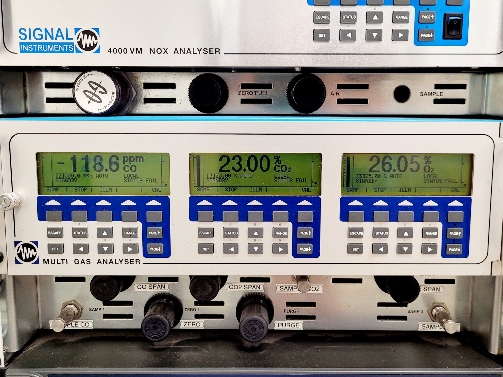 Image of Signal Instruments Gas Analyser System w/ 361 Prefilter & 4000 VM NOX Analyser