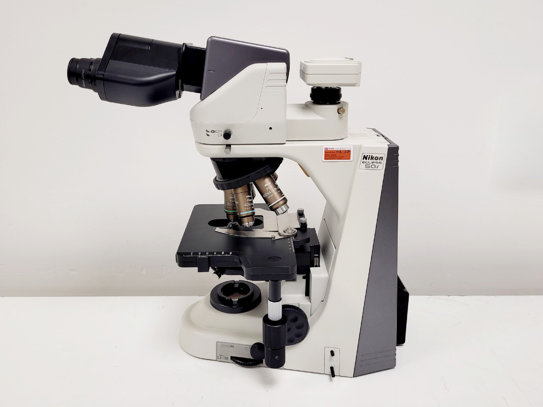 Image of Nikon Eclipse 50i Microscope w/ DS-U1 Digital Sight & 5 Objectives Lab