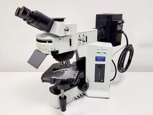 Image of Olympus BX51 TF Microscope w/ 3 Objectives 20x/40x/100x & Cover