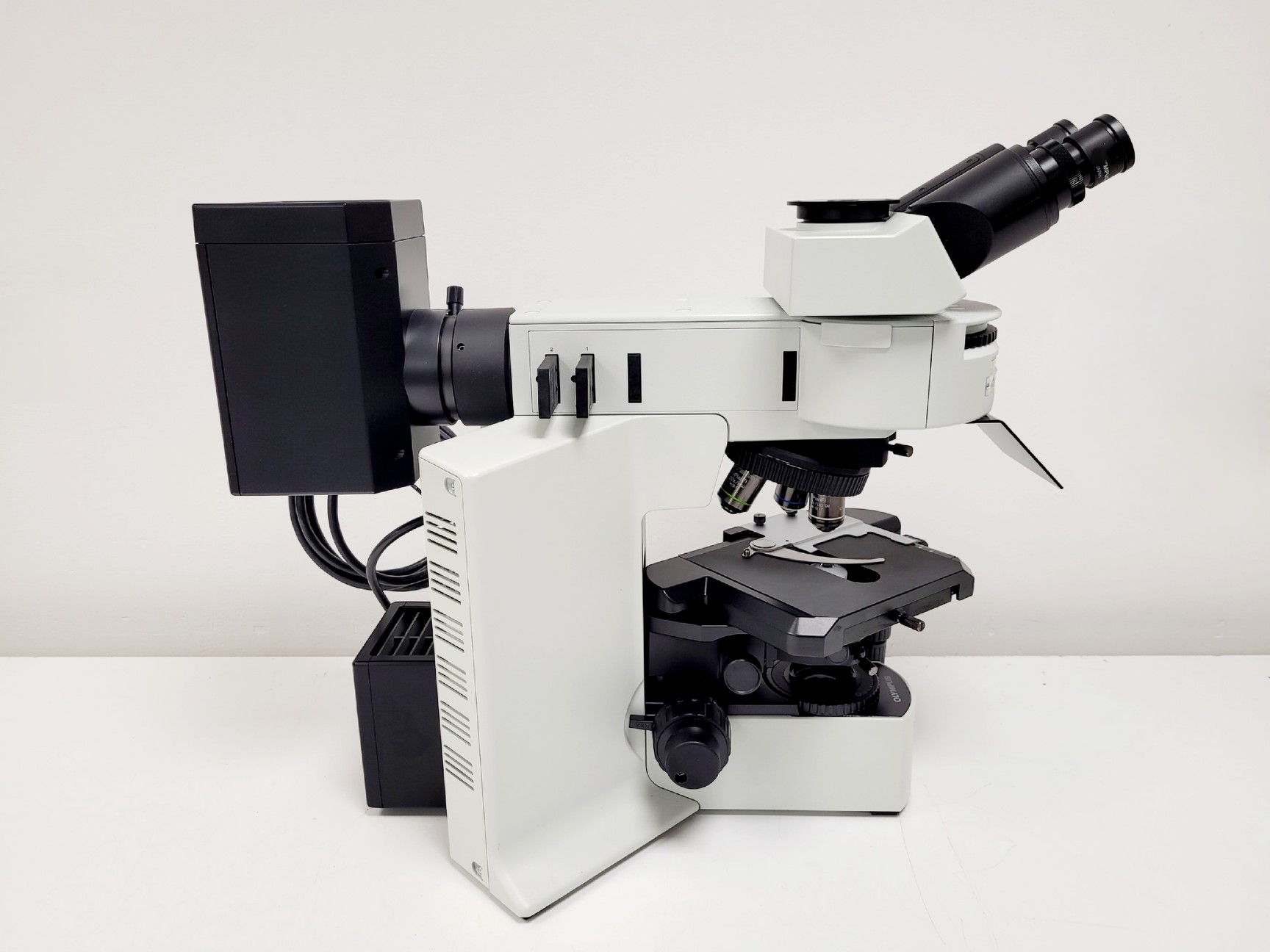 Image of Olympus BX51 TF Microscope w/ 3 Objectives 20x/40x/100x & Cover