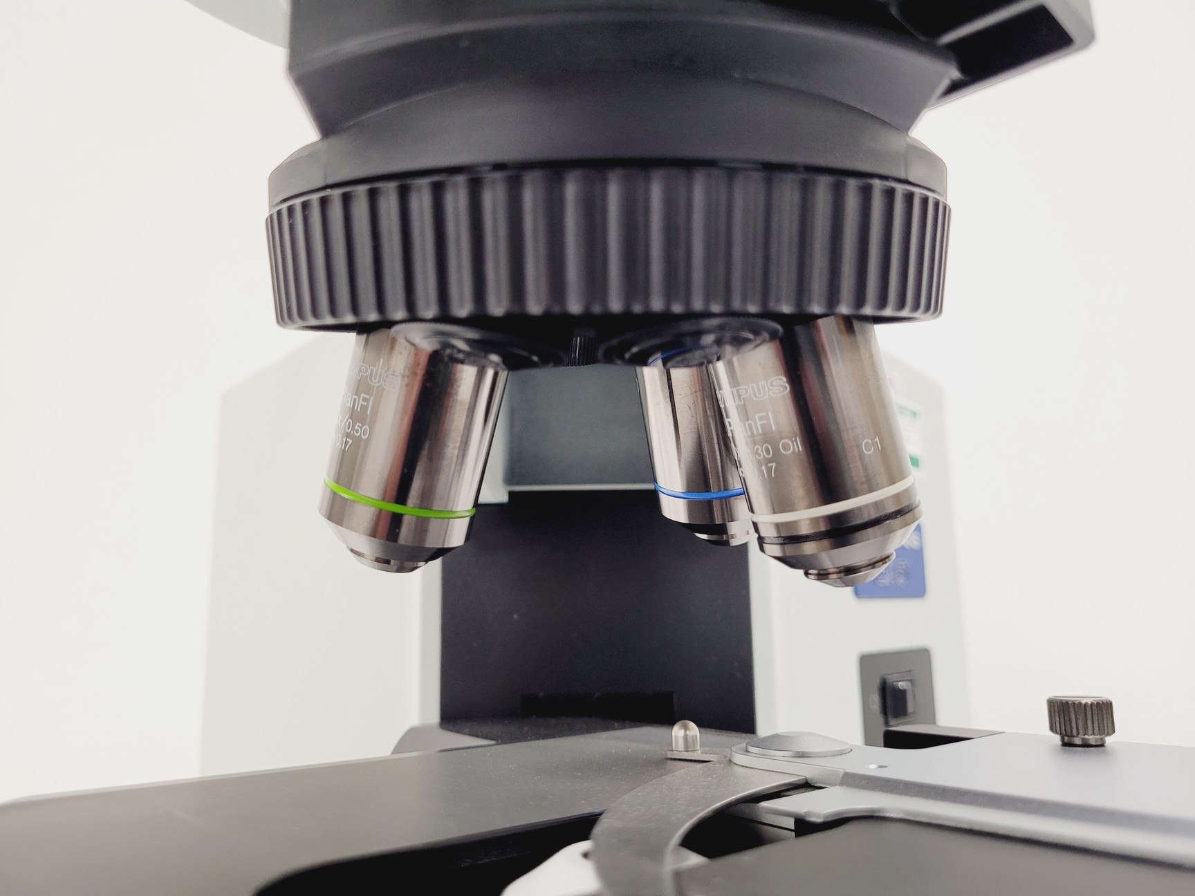Image of Olympus BX51 TF Microscope w/ 3 Objectives 20x/40x/100x & Cover