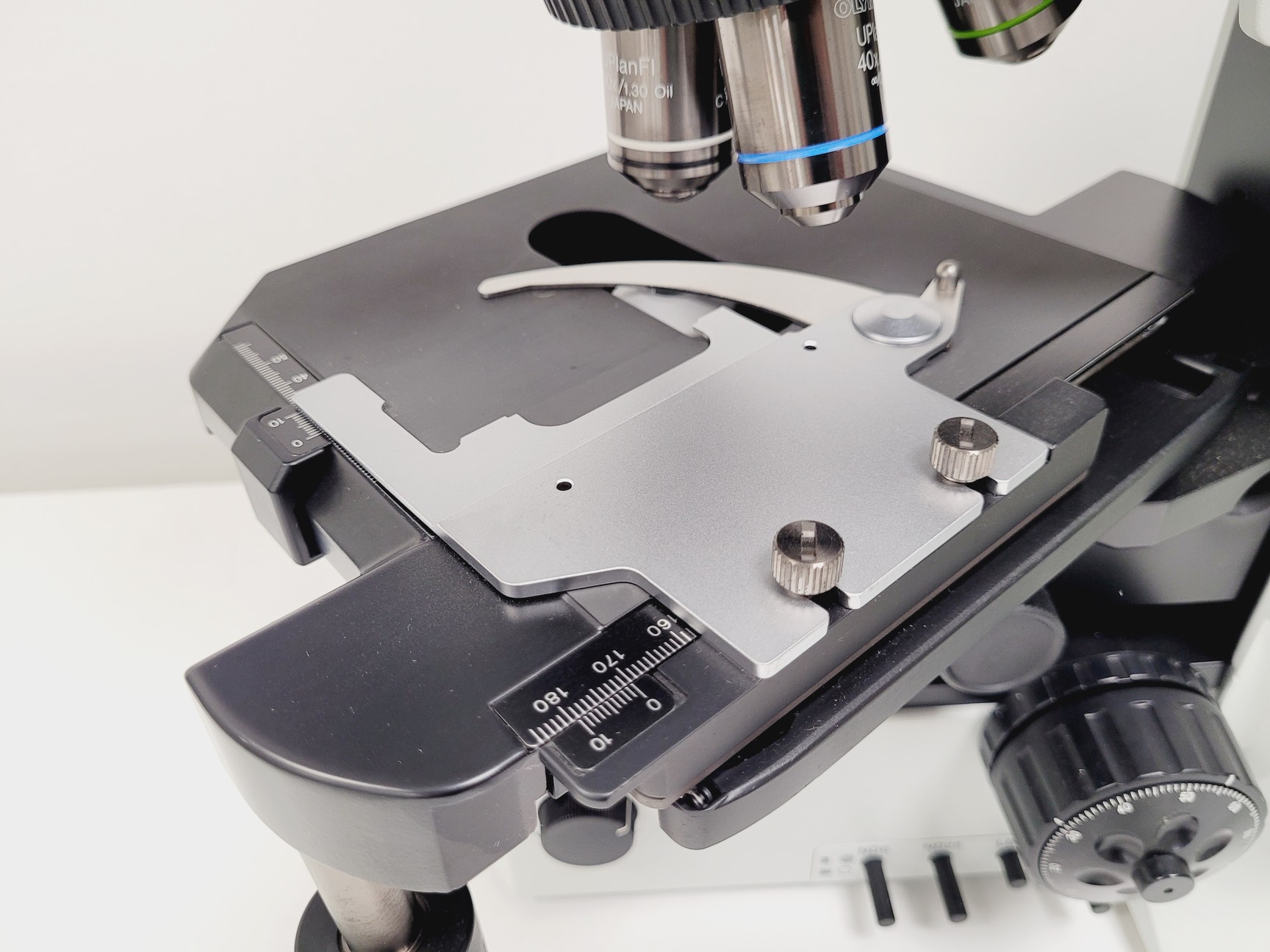 Image of Olympus BX51 TF Microscope w/ 3 Objectives 20x/40x/100x & Cover