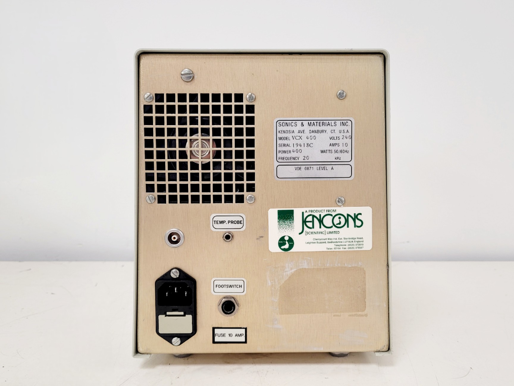 Image of Sonics & Materials,Inc Jencons (Scientific) Ltd Vibra-Cell VCX 400 Processor