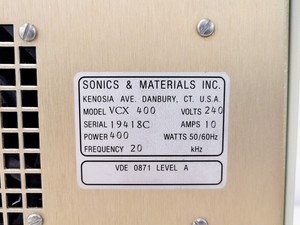 Thumbnail image of Sonics & Materials,Inc Jencons (Scientific) Ltd Vibra-Cell VCX 400 Processor