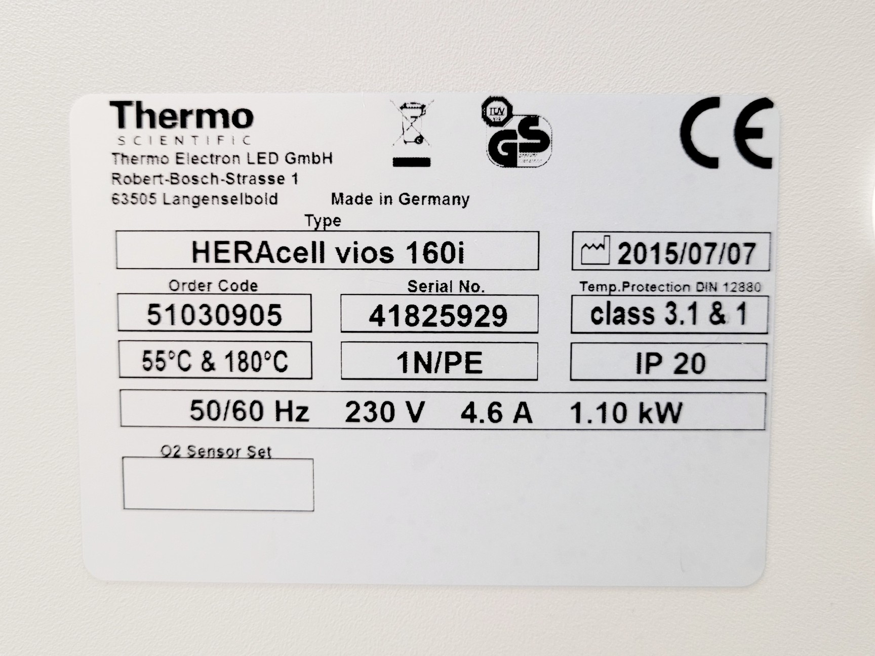 Image of Thermo Scientific HERAcell Vios 160i CO2 Incubator Lab