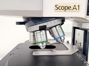 Thumbnail image of  Carl Zeiss Axio Scope.A1 Microscope w/ AxioCam ICc 5, CoolLED & PC