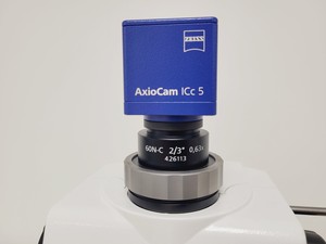 Thumbnail image of  Carl Zeiss Axio Scope.A1 Microscope w/ AxioCam ICc 5, CoolLED & PC
