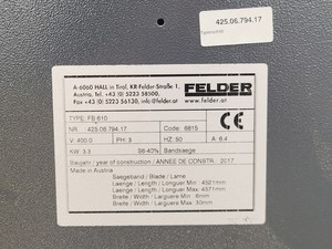Thumbnail image of Felder FB610 Bandsaw w/ Felder RL 160 Dust Extractor