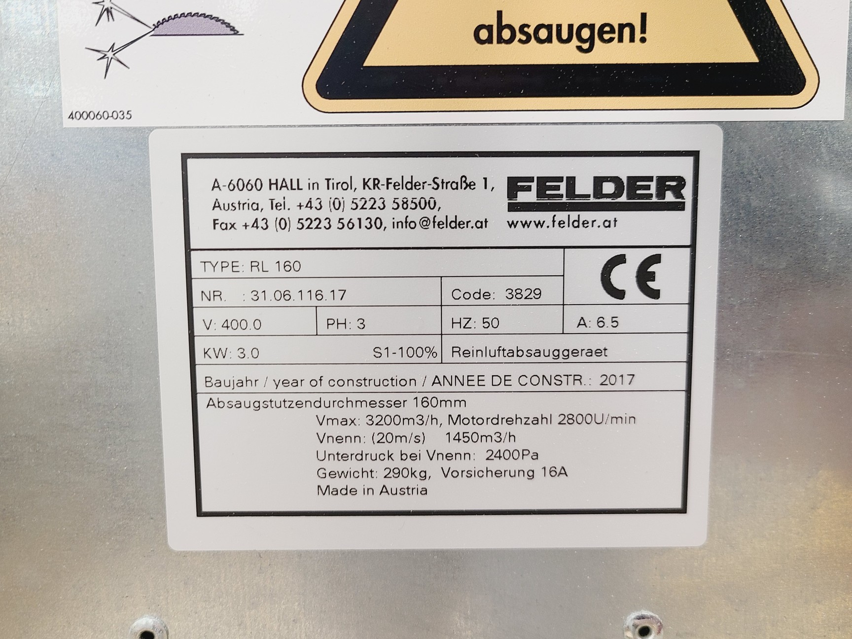Image of Felder FB610 Bandsaw w/ Felder RL 160 Dust Extractor