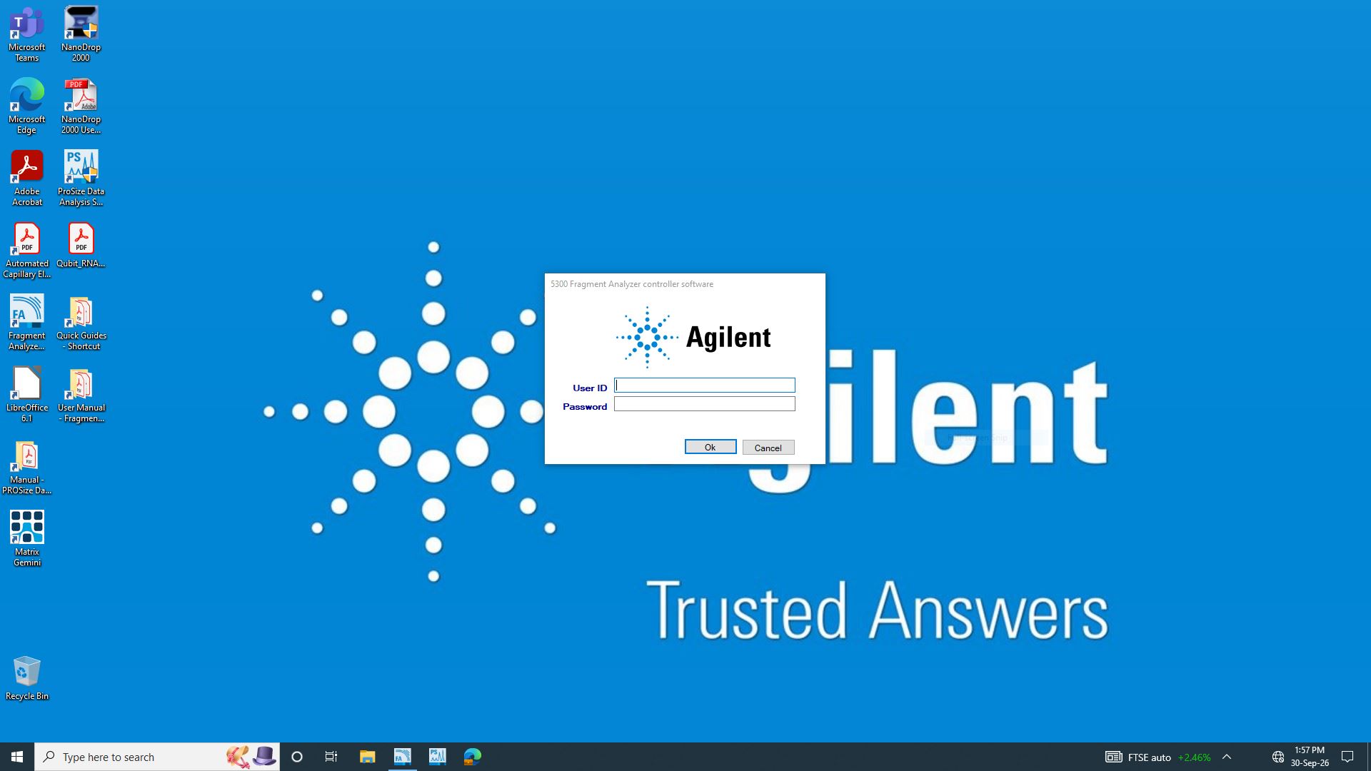 Image of Agilent 5300 Fragment Analyzer (2021) w/ HP Z2 SFF G4 Workstation