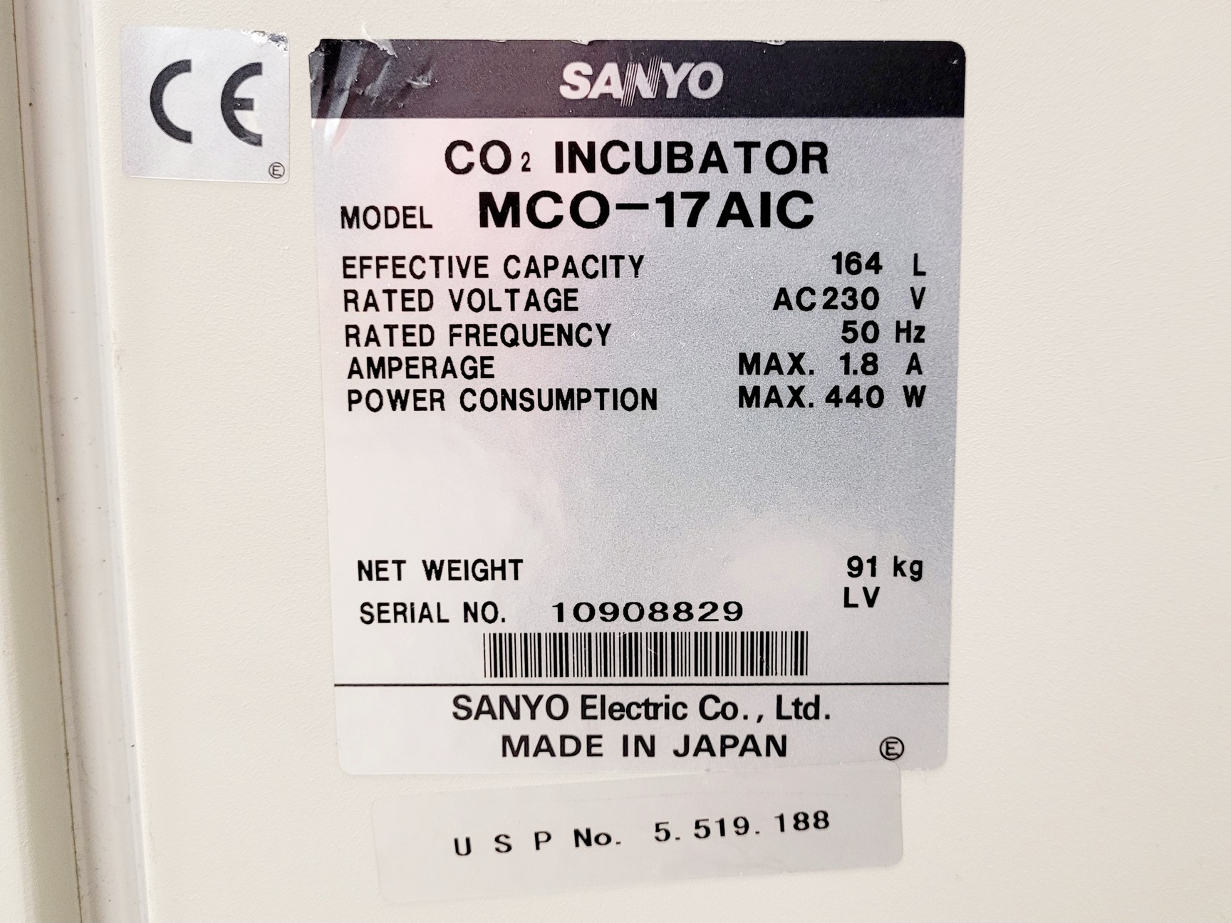 Image of Sanyo MCO-17AIC CO2 Incubator Lab