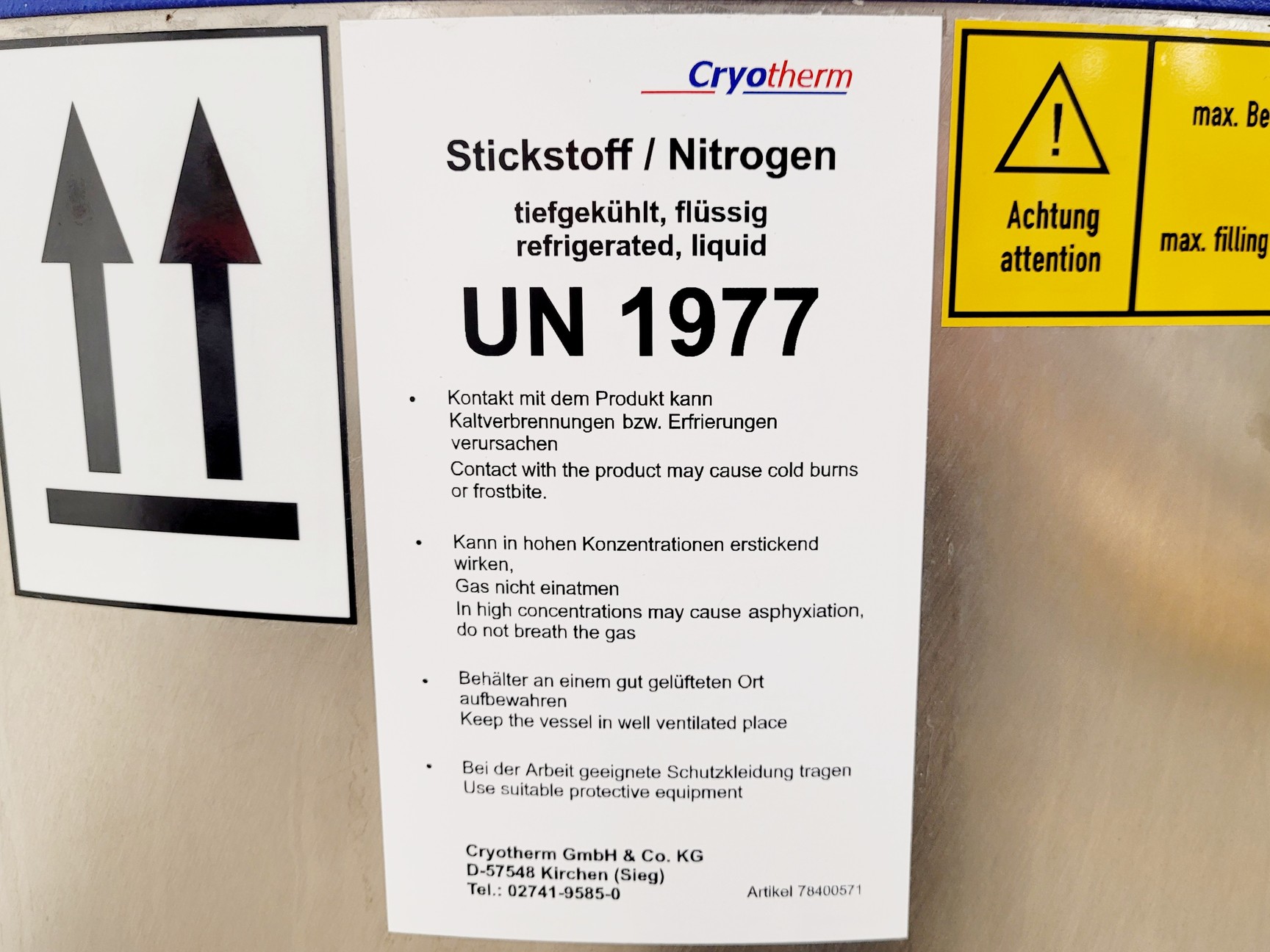 Image of Cryotherm Biosafe MD-Smart Chronos 420 Cryogenic Storage Container