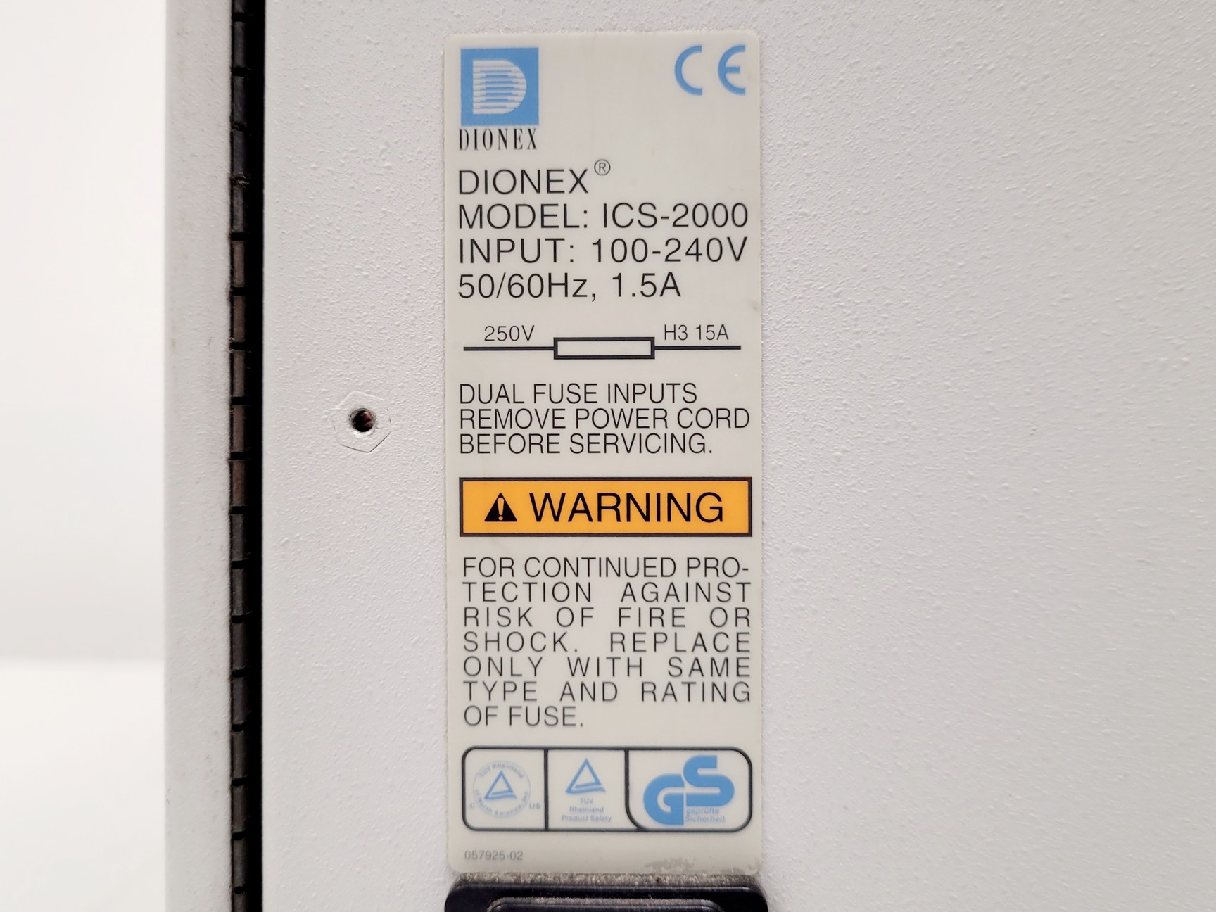 Image of Dionex ICS-2000 Ion Chromatography System w/ AS50 Autosampler