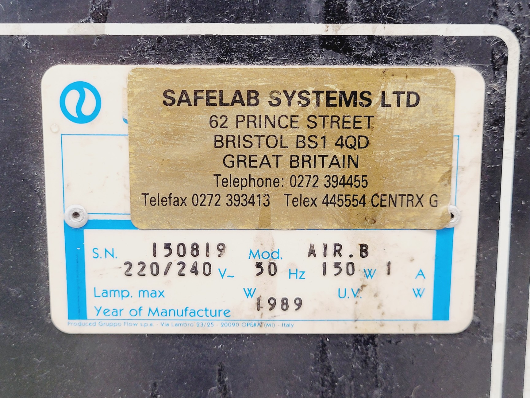 Image of Safelab AirOne Blue (Air.B) Fume Cupboard Lab