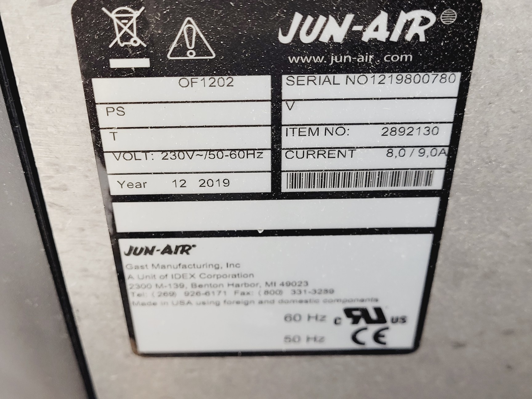 Image of Jun-Air iQ Dryer Air Compressor OF1202/2XOF1202-90BQ6