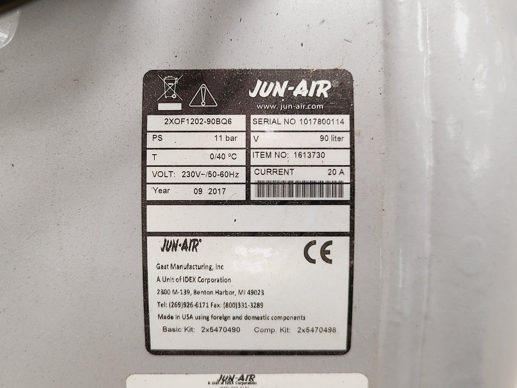 Image of Jun-Air iQ Dryer Air Compressor OF1202/2XOF1202-90BQ6