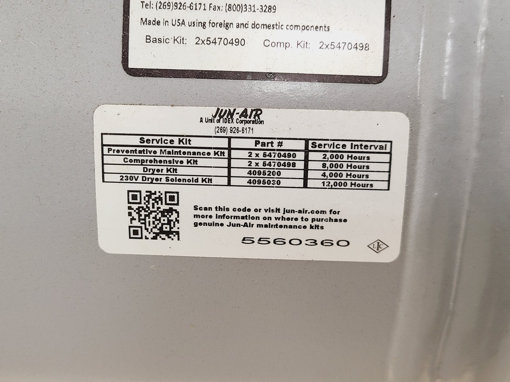 Image of Jun-Air iQ Dryer Air Compressor OF1202/2XOF1202-90BQ6