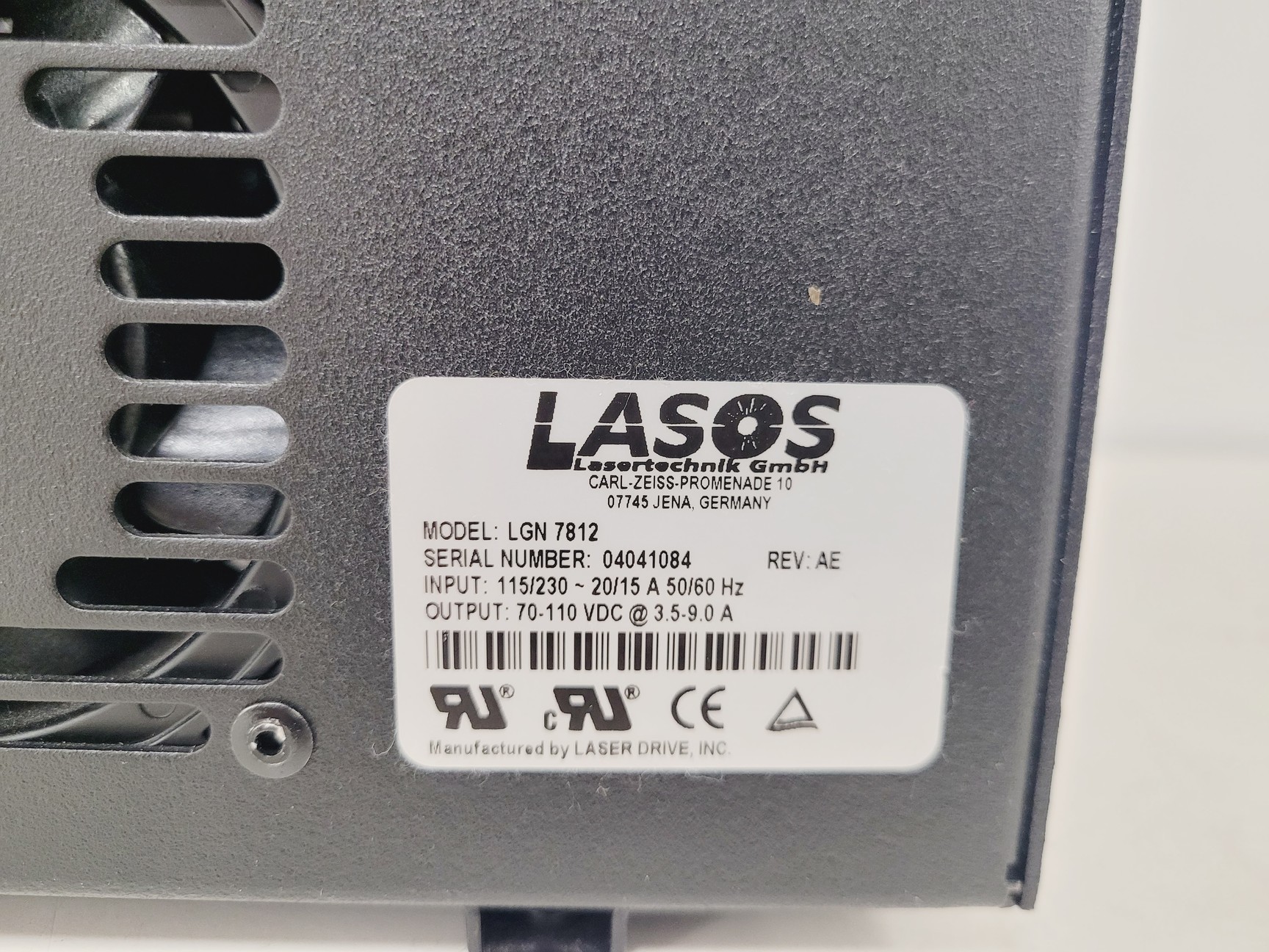 Image of Lasos Series 60 LGK 7872 M w/ LGN 7812 Power Supply Class IIIB