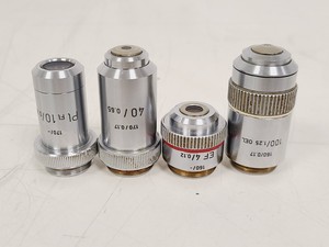 Thumbnail image of Leitz SM-LUX Binocular Microscope w/ 4 x Objectives 4/10/40/100x 