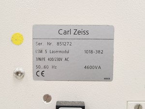 Thumbnail image of Zeiss LSM 510 META Confocal Microscope System w/ Axiovert 200M & Lasers