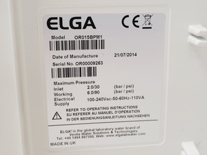 Thumbnail image of Elga Purelab Option Water Purifier OR015BPM1 w/ LA621 Reservoir