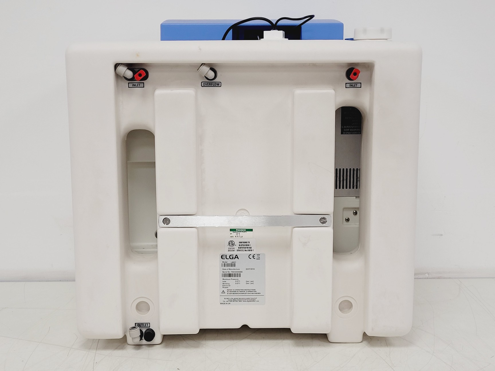 Image of Elga Purelab Option Water Purifier OR015BPM1 w/ LA621 Reservoir