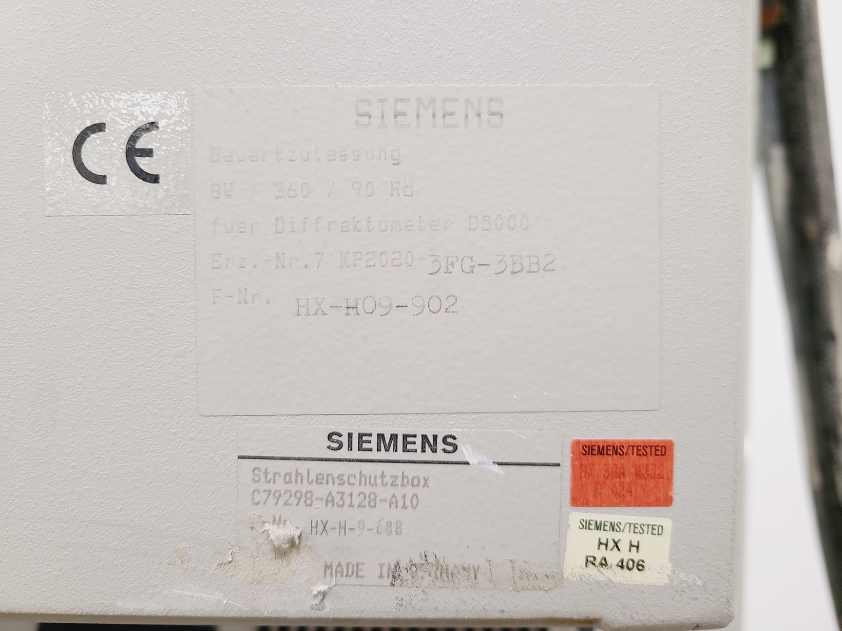 Image of Siemens D5000 Diffractometer XRD X-Ray Diffractomete Lab