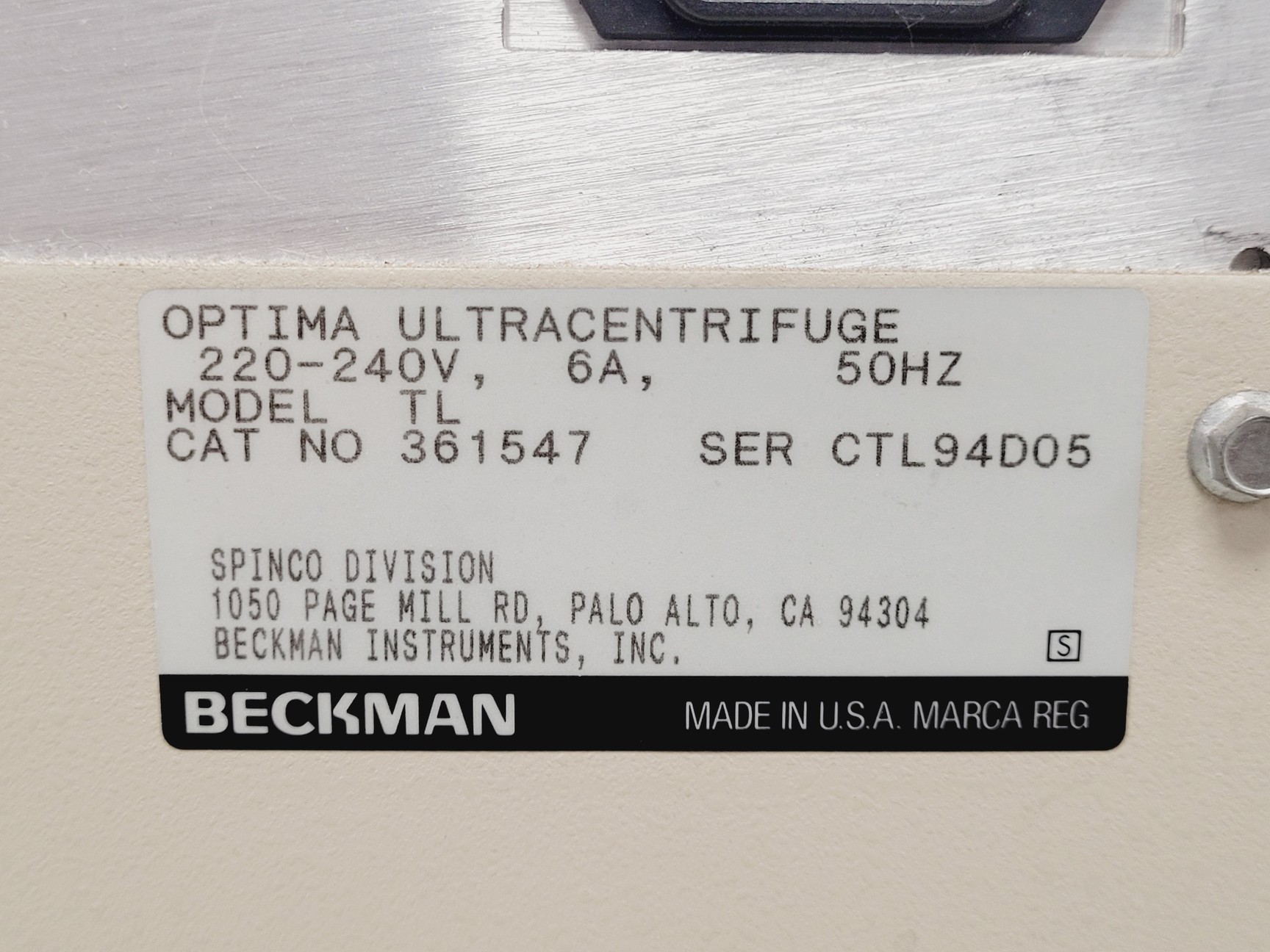 Image of Beckman Optima TL Ultracentrifuge 100,000 RPM w/ TLS 55 & TLA 100.3 Rotors