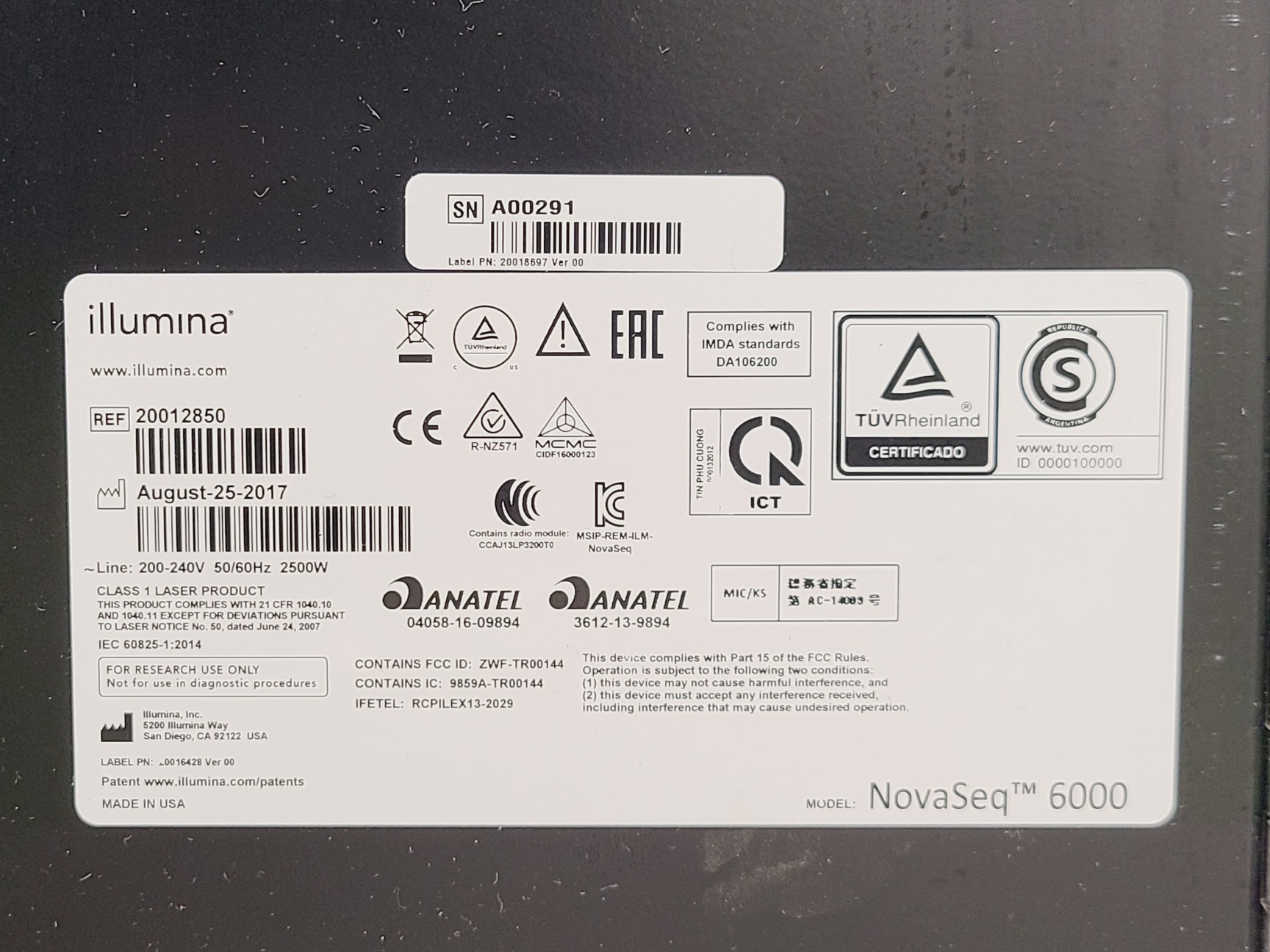 Image of Illumina NovaSeq 6000 Sequencing System DNA Sequencing Lab