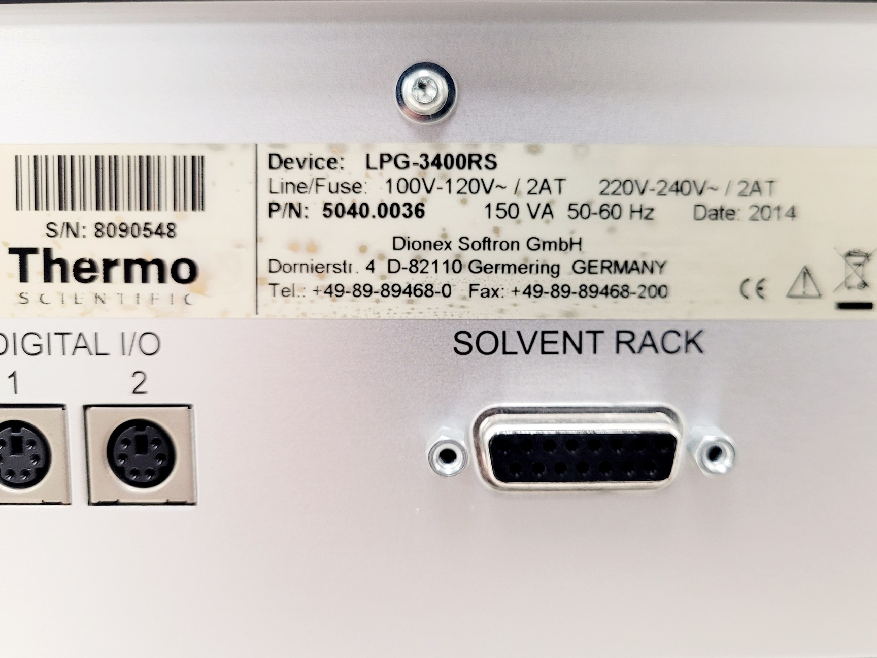 Image of Thermo Scientific TSQ Endura LC-MS System LPG-3400RS SR-3000 WPS-3000TRS