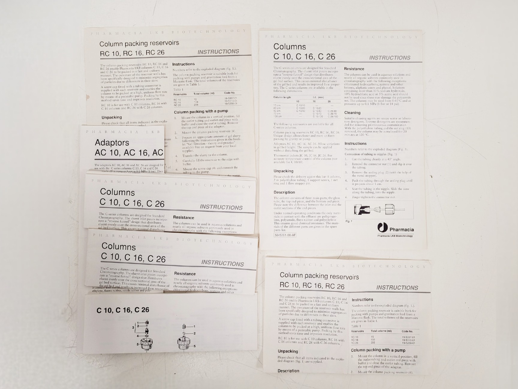 Image of Job lot of 8 x Pharmacia C 16 Chromatography Columns