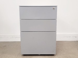 Image of Silver Metal 3 Drawer Cabinet