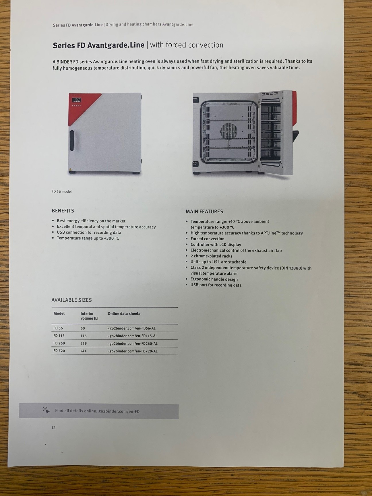 Image of Binder FD-S 115 Drying Oven Lab