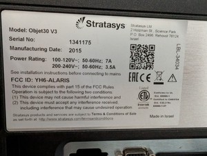 Thumbnail image of Stratasys Objet30 V3 PolyJet 3D Printer (2015)
