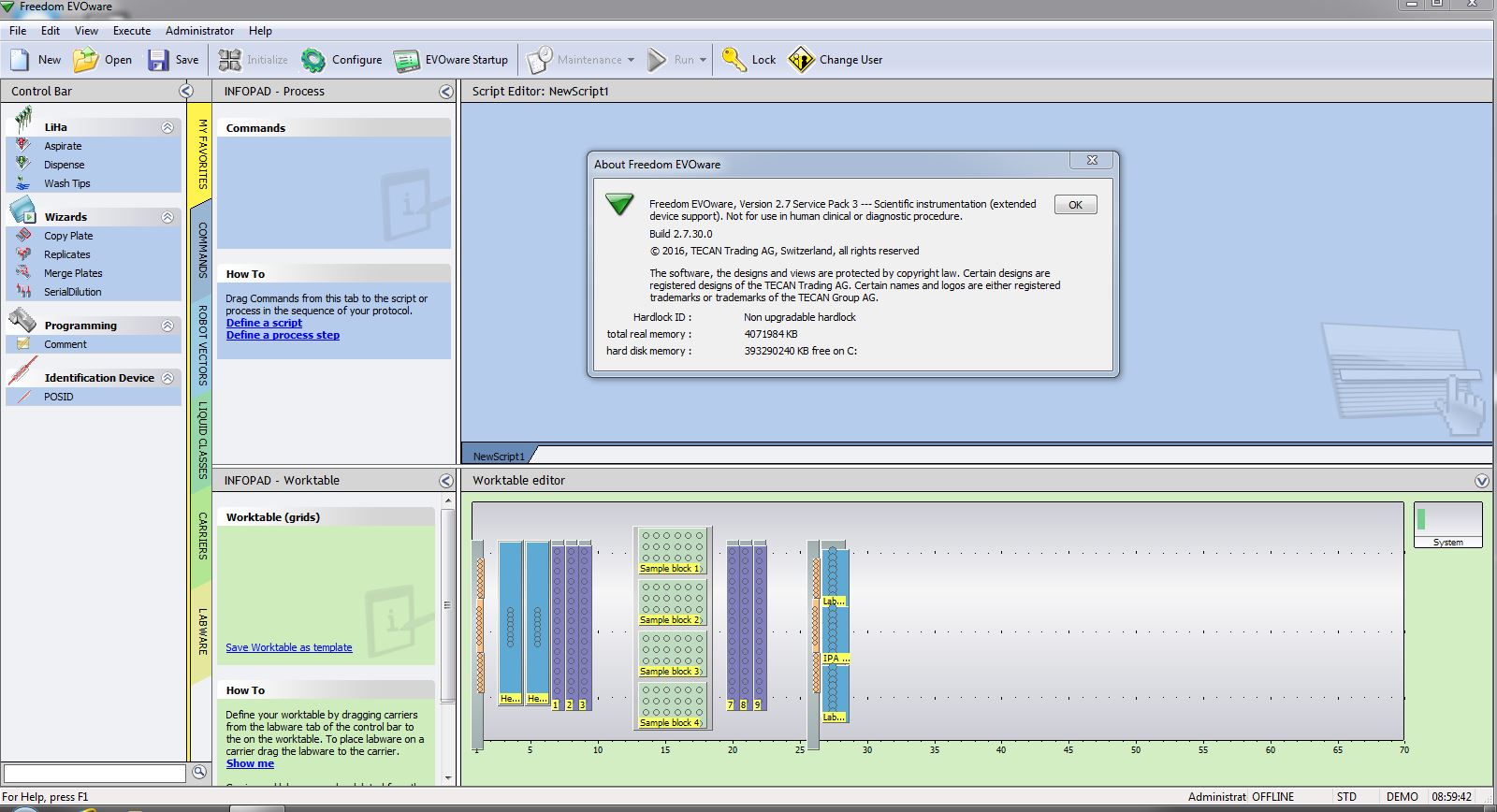 Image of Tecan Freedom Evo-2 150 Base Liquid Handler System w/ Software & PC Lab