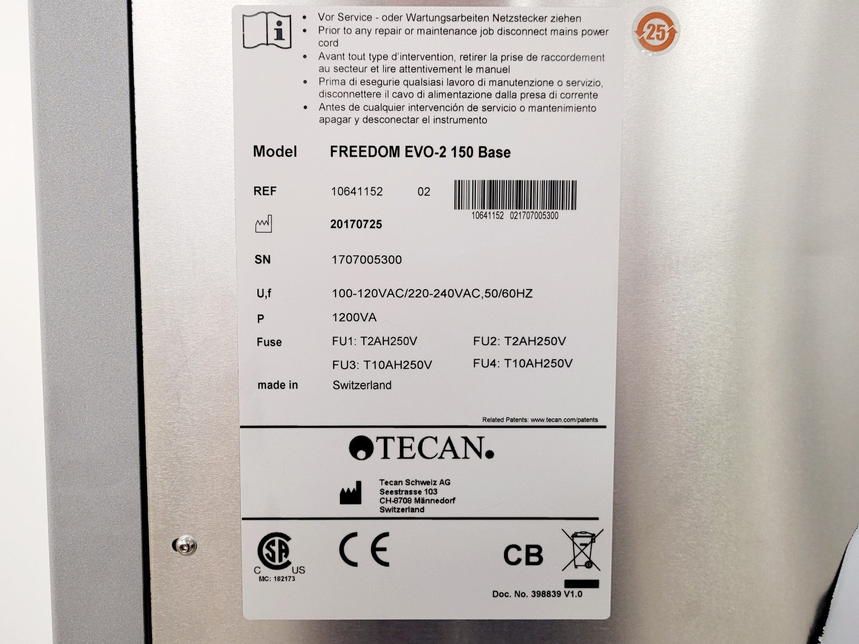Image of Tecan Freedom Evo-2 150 Base Liquid Handler System w/ Software & PC Lab